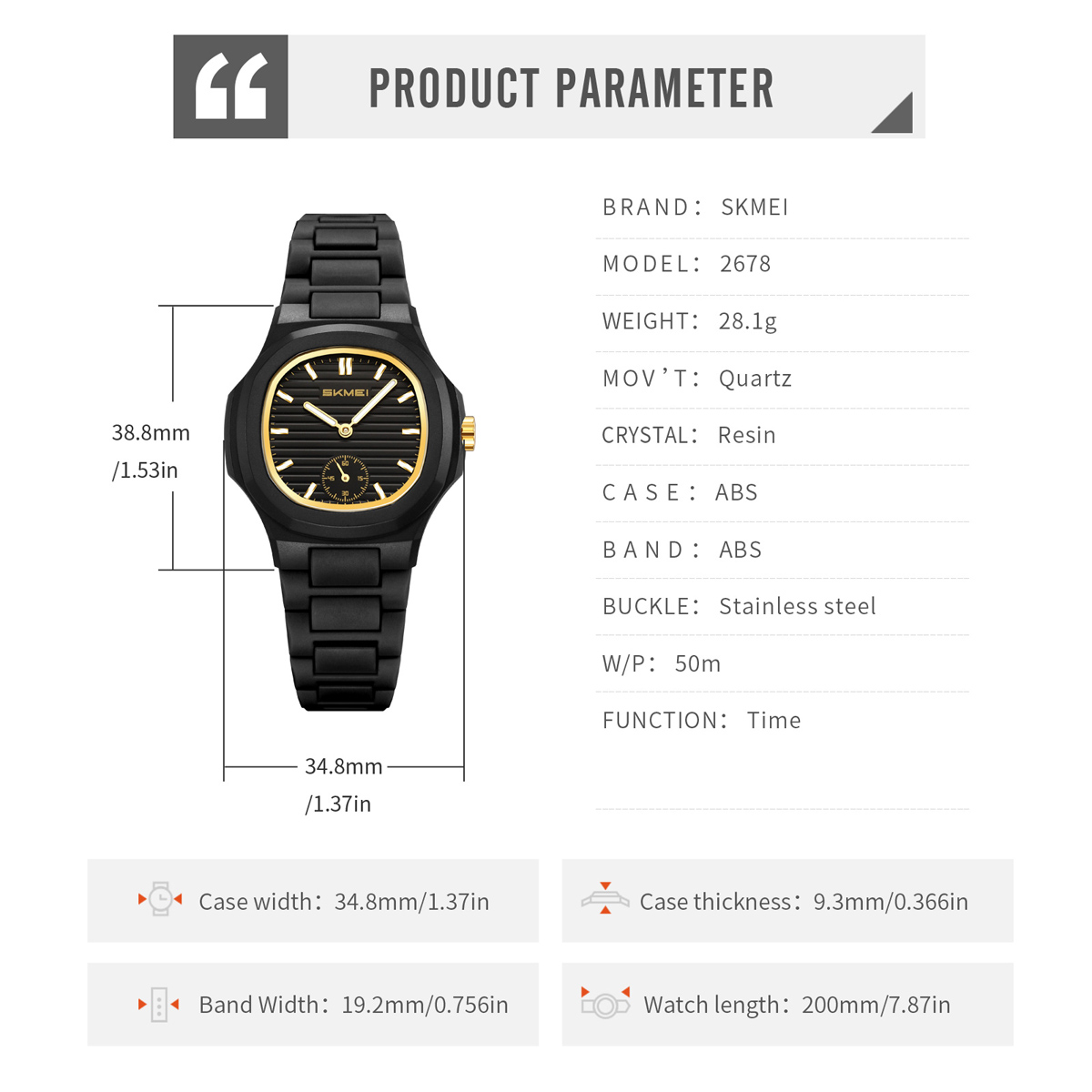SKMEI 2678 Women Quartz Watch