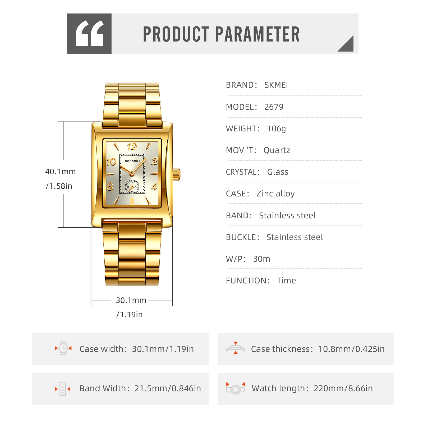 SKMEI 2679 classic men watches