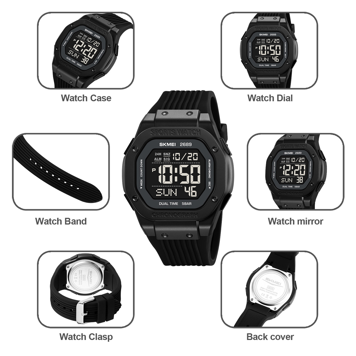 SKMEI 2689 FASHION DIGITAL Electronic watch