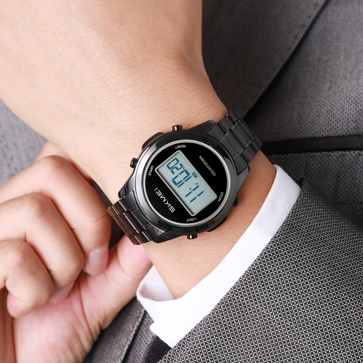 SKMEI2702 Men Round Digital Watch Multifunction Electronic Wrist Watch