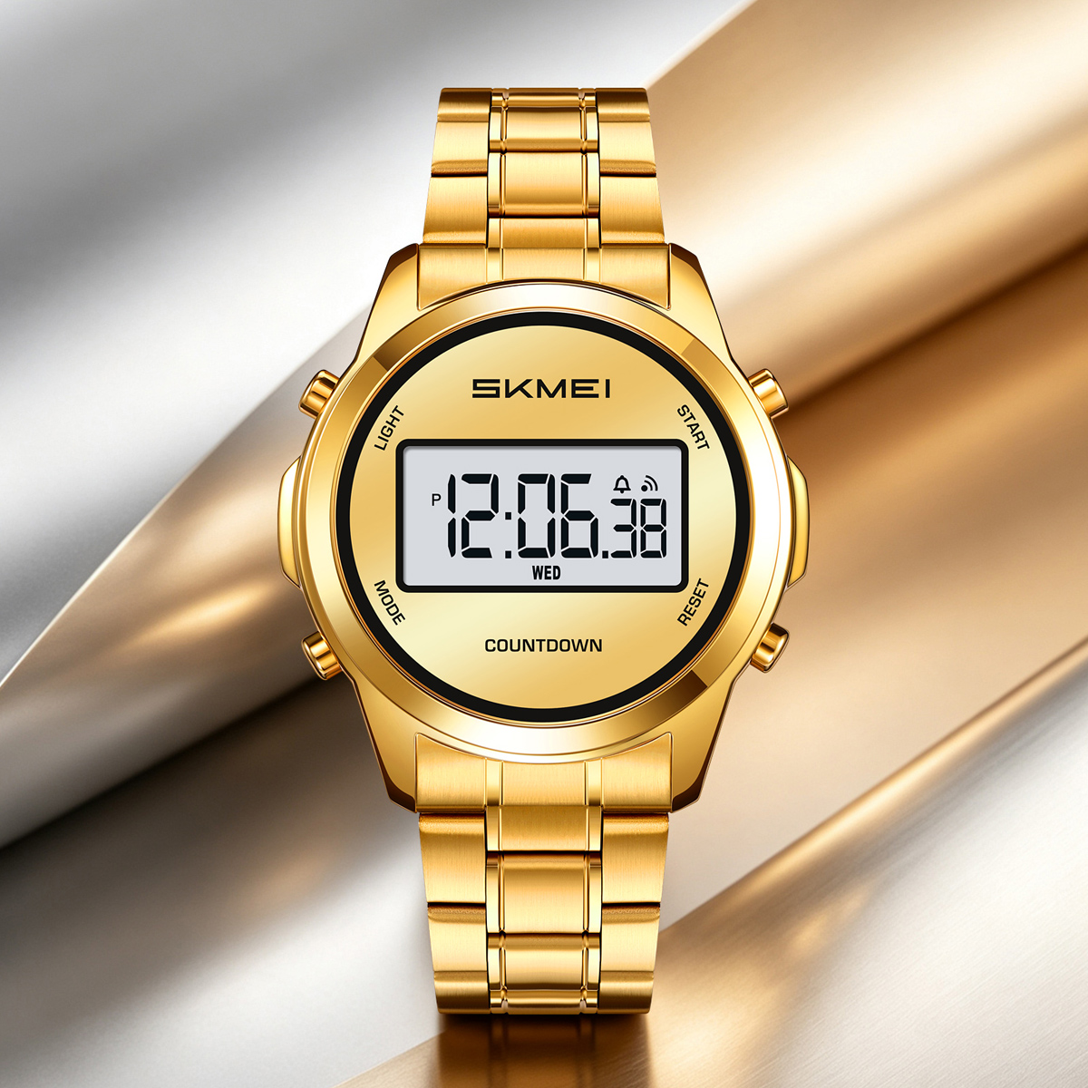 SKMEI2702 Men Round Digital Watch Multifunction Electronic Wrist Watch