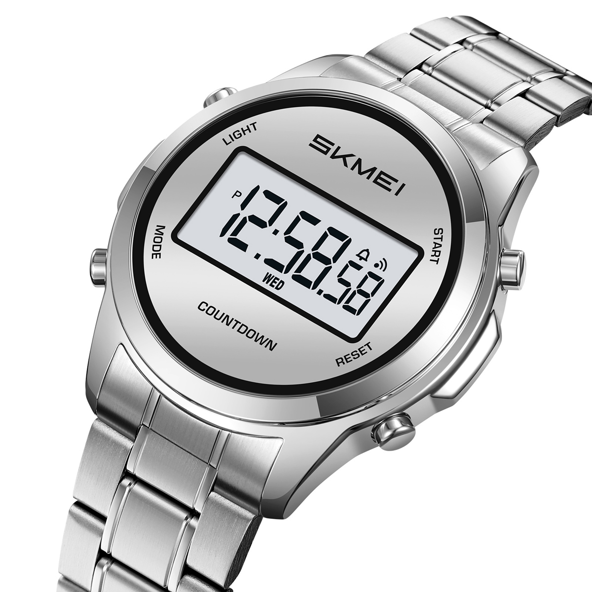 SKMEI2702 Men Round Digital Watch Multifunction Electronic Wrist Watch