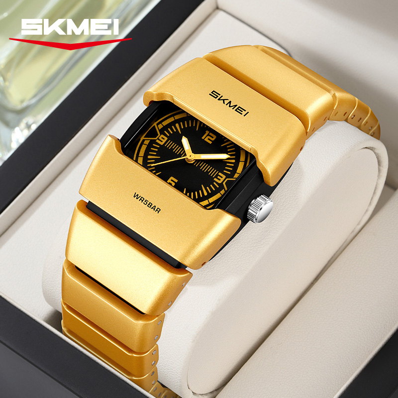 2711 SKMEI Men Unique Square Protective Case Analog Watch