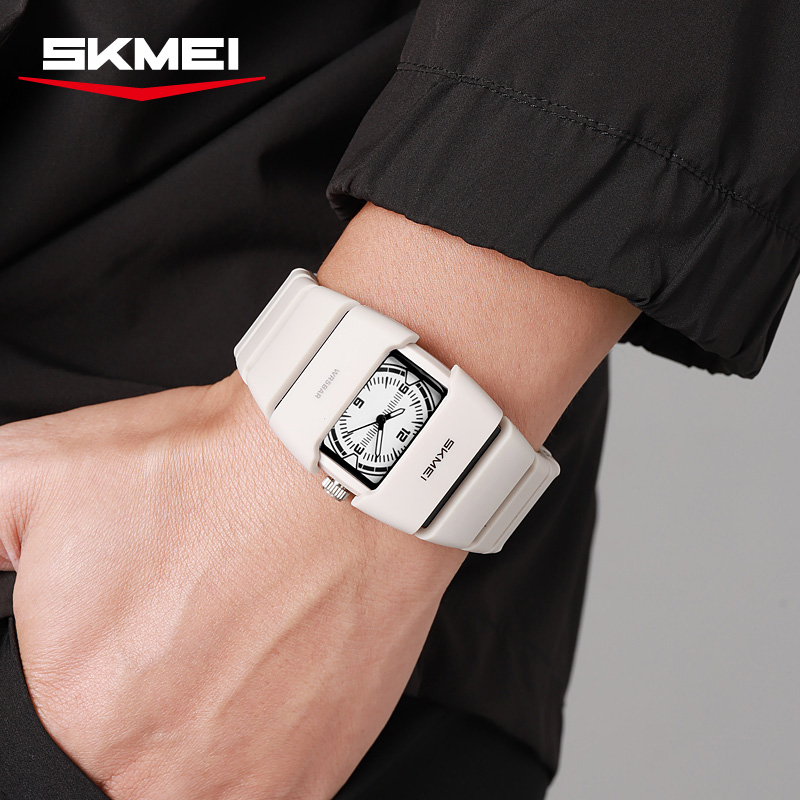 2711 SKMEI Men Unique Square Protective Case Analog Watch