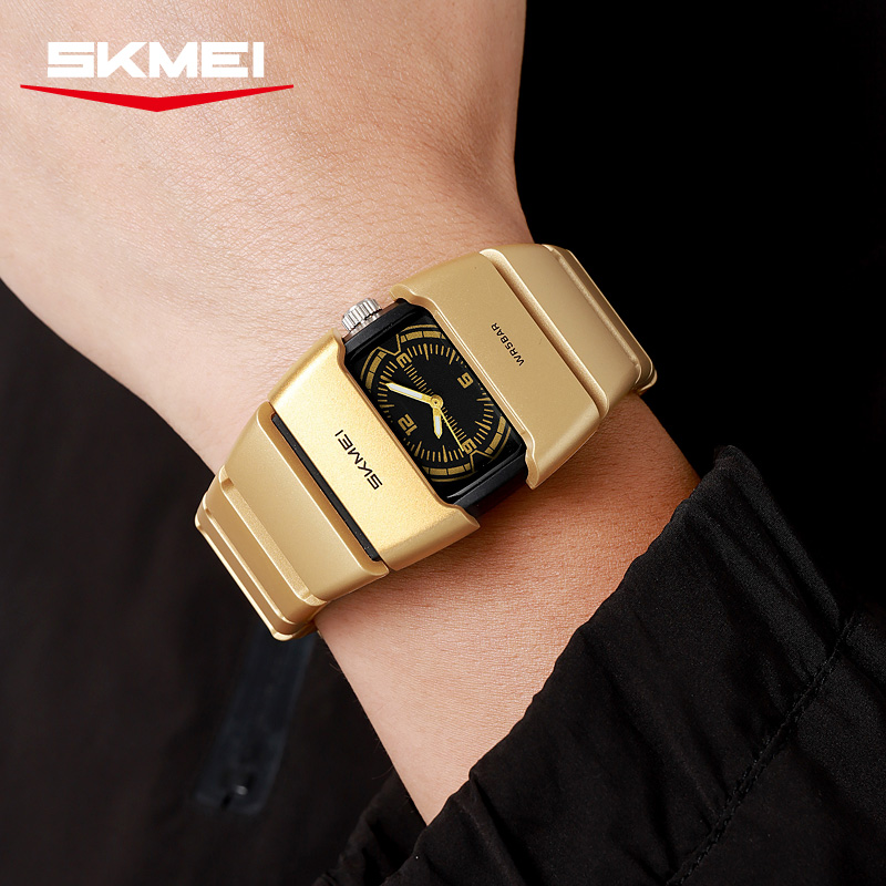 2711 SKMEI Men Unique Square Protective Case Analog Watch