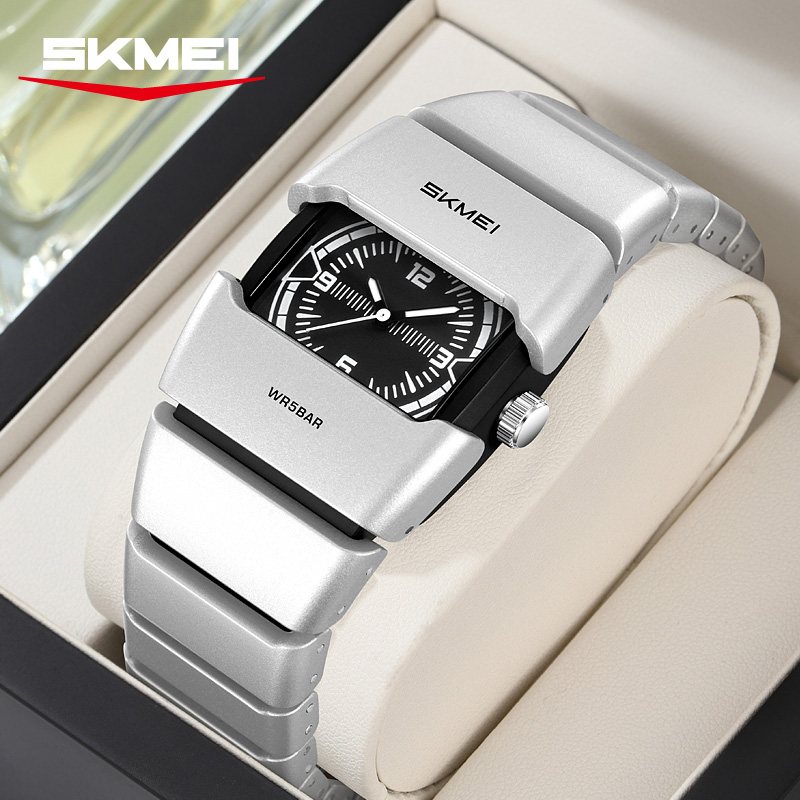 2711 SKMEI Men Unique Square Protective Case Analog Watch
