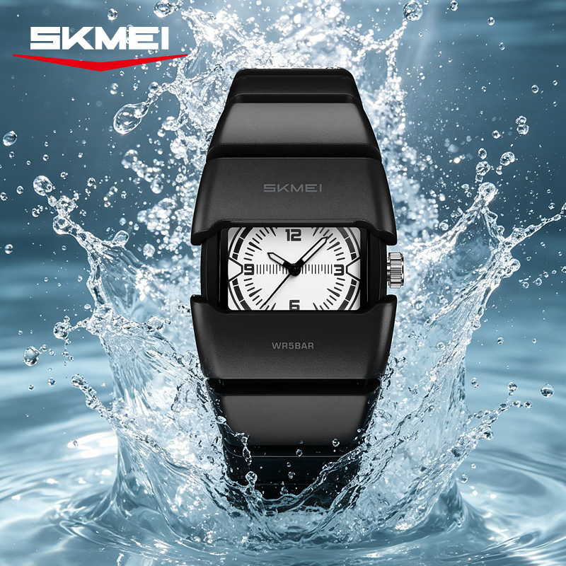 2711 SKMEI Men Unique Square Protective Case Analog Watch