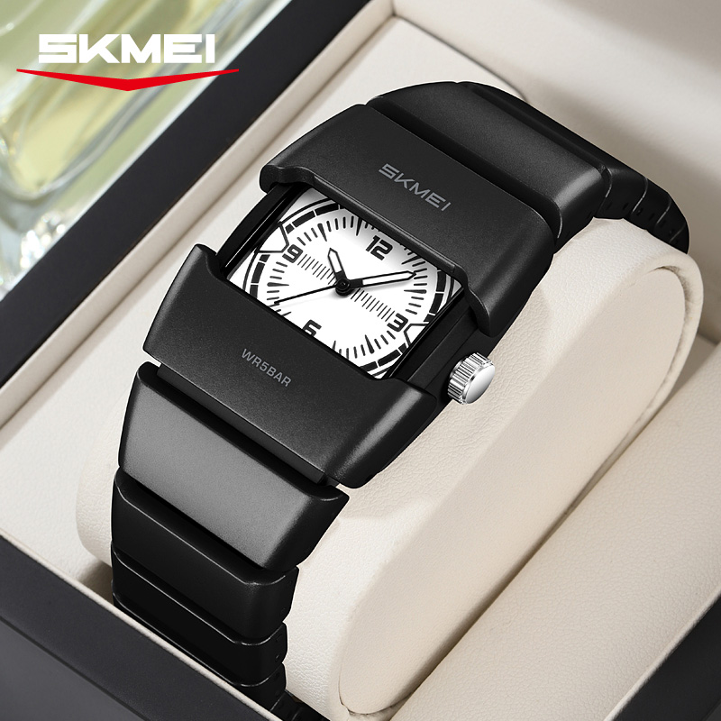 2711 SKMEI Men Unique Square Protective Case Analog Watch