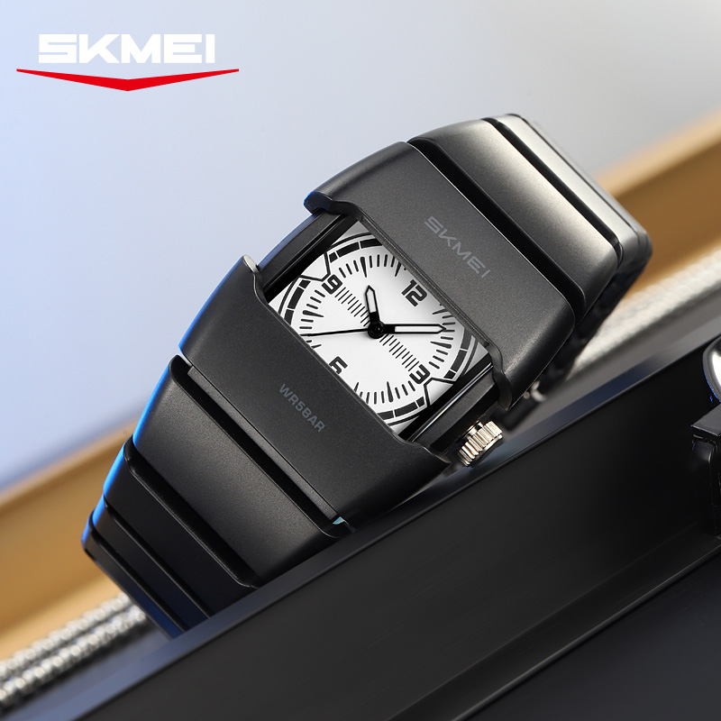 2711 SKMEI Men Unique Square Protective Case Analog Watch