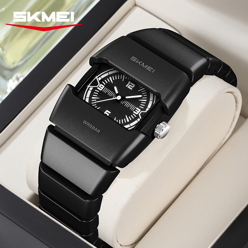 2711 SKMEI Men Unique Square Protective Case Analog Watch