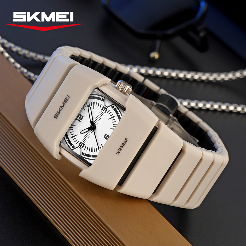 2711 SKMEI Men Unique Square Protective Case Analog Watch
