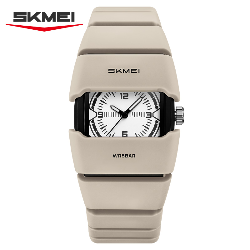 2711 SKMEI Men Unique Square Protective Case Analog Watch