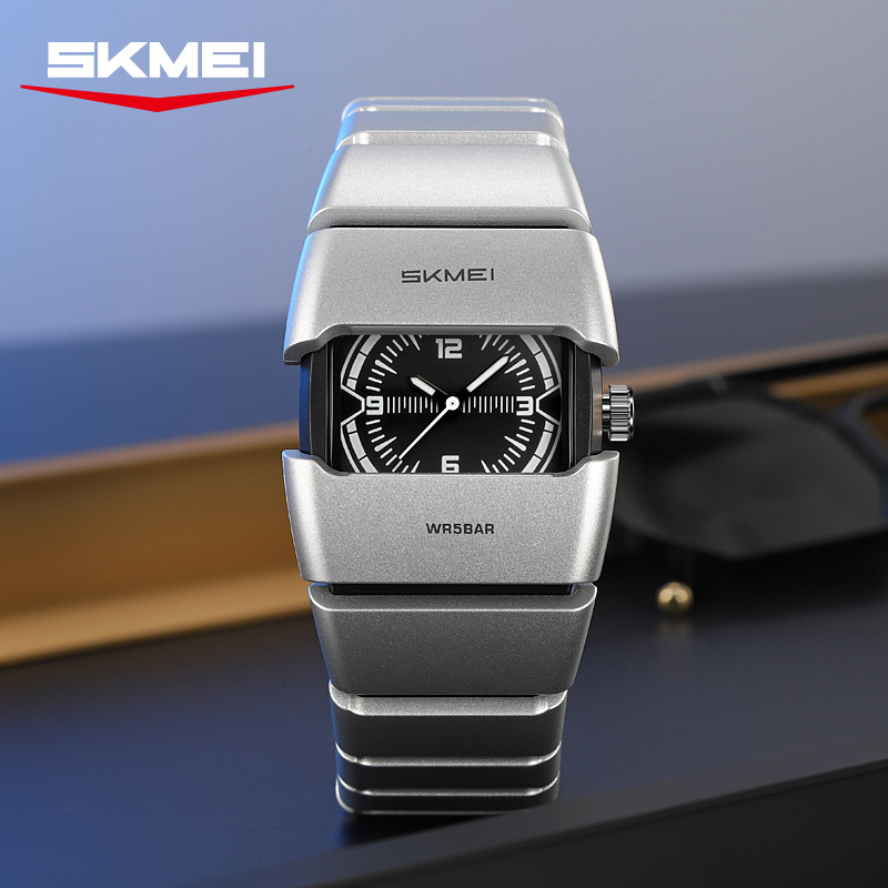 2711 SKMEI Men Unique Square Protective Case Analog Watch