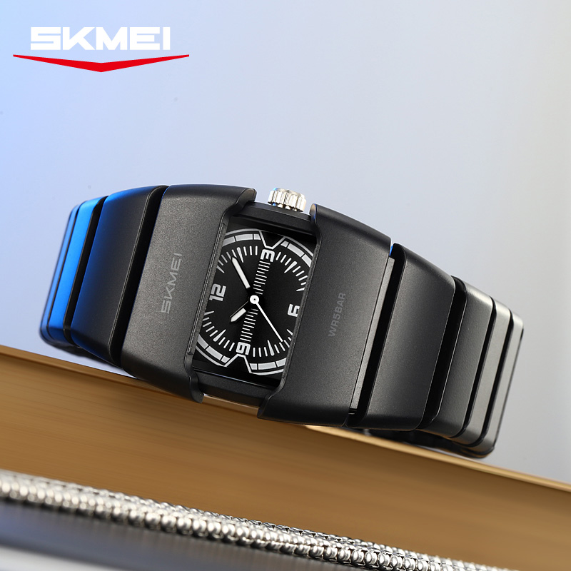 2711 SKMEI Men Unique Square Protective Case Analog Watch