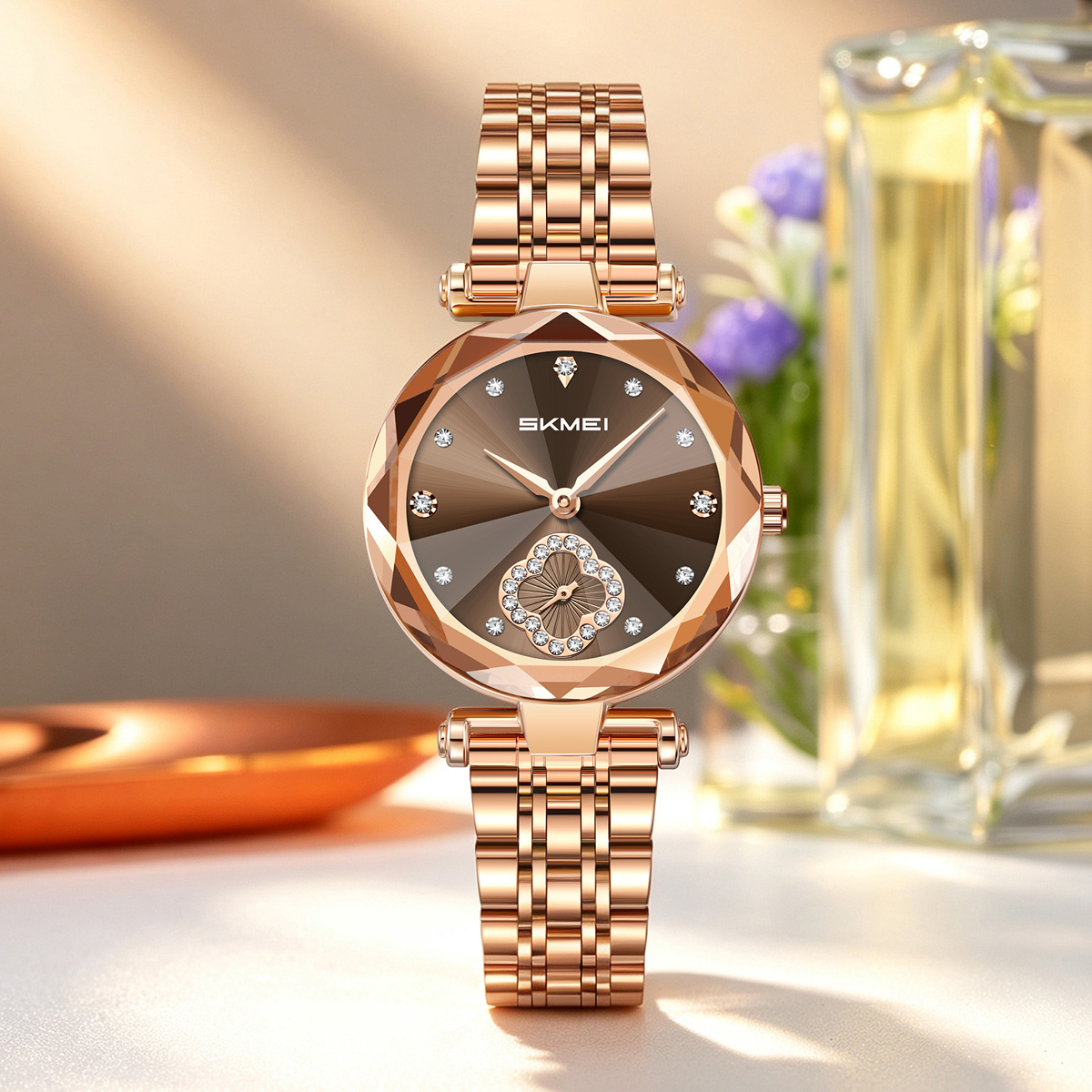 SKMEI 2718 Women Fashion Bling Diamond Quartz Wristwatch