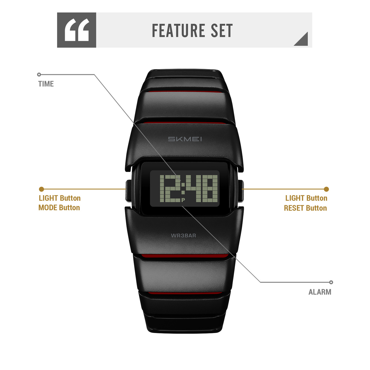 SKMEI 2722 Waterproof Multi-Function Sports Watch Bulk Supply