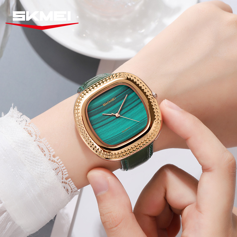 SKMEI 2732 Malachite Green Luxury Women Watch