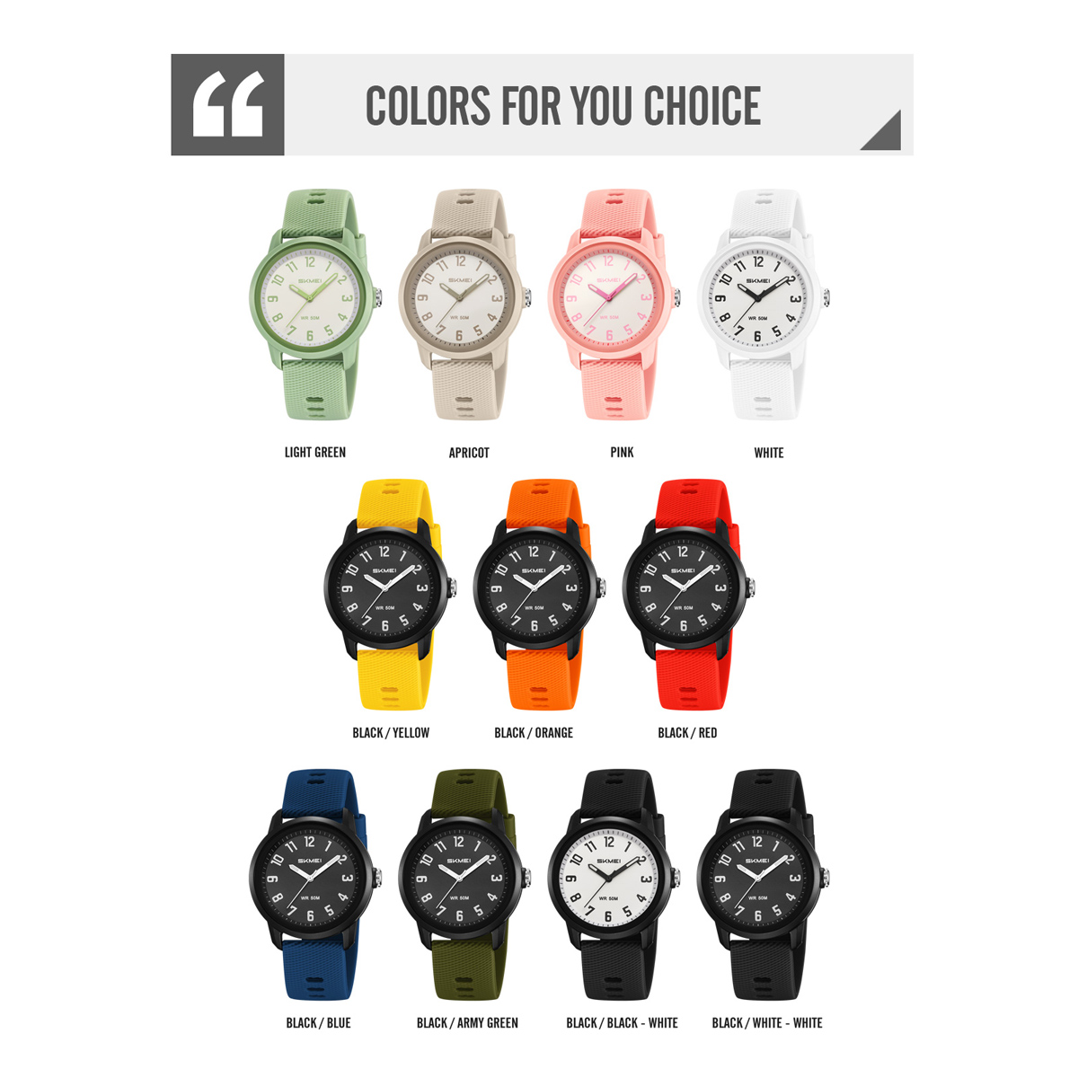 SKMEI 2733 silicone Quartz Watch