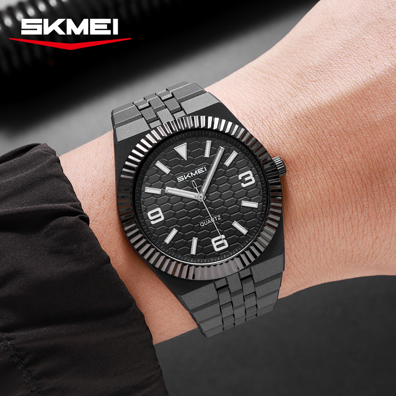 2747 SKMEI Fashion Honeycomb Textured Dial Quartz Watch for Women