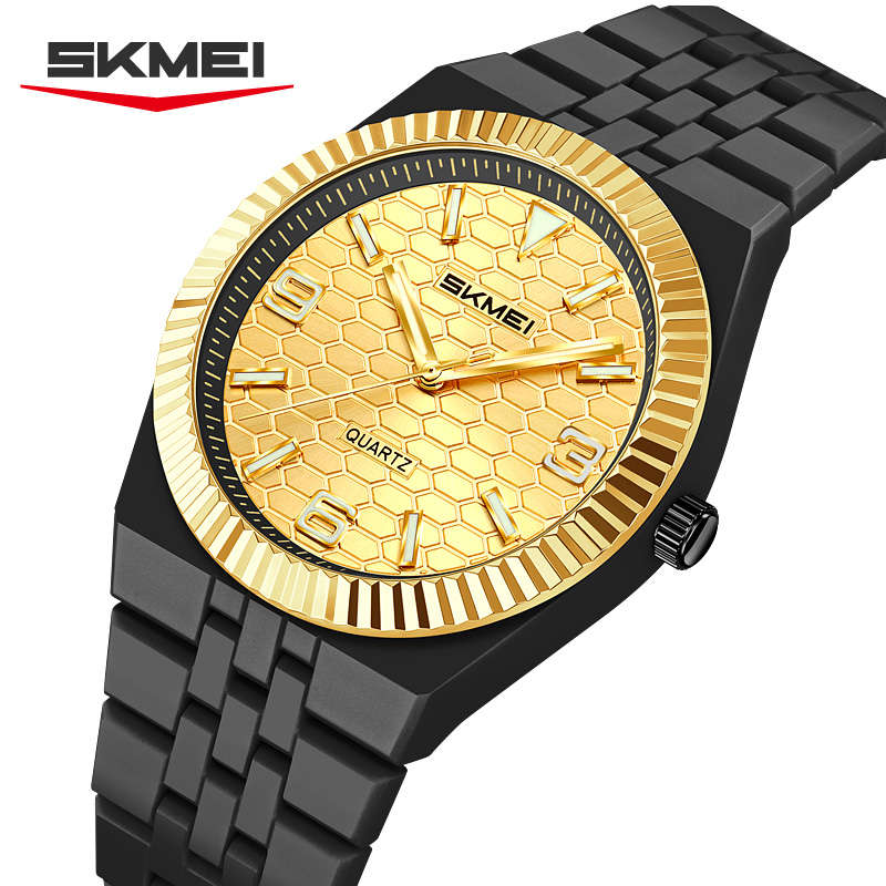2747 SKMEI Fashion Honeycomb Textured Dial Quartz Watch for Women