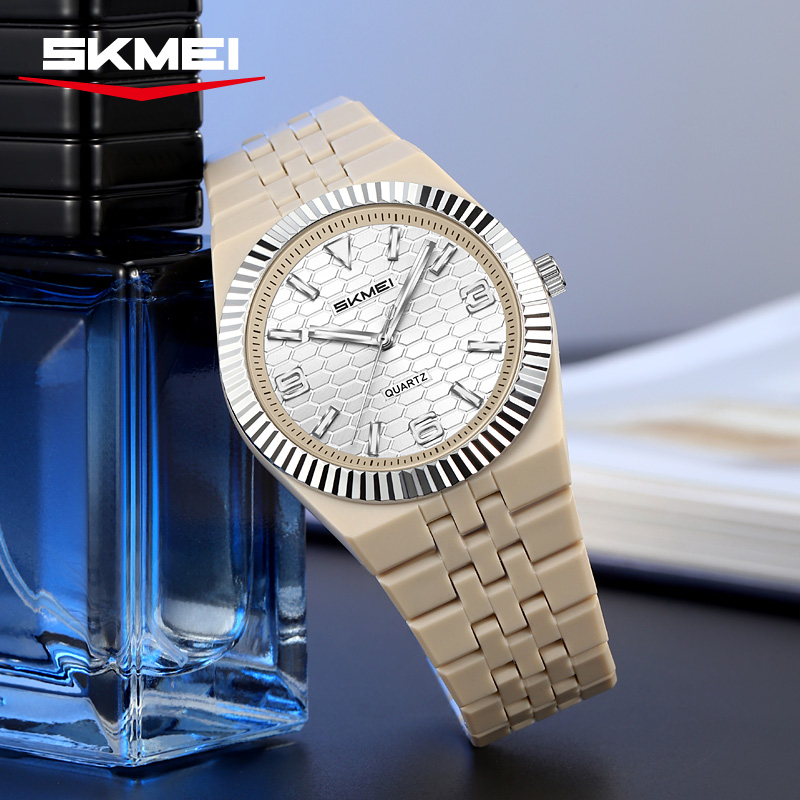 2747 SKMEI Fashion Honeycomb Textured Dial Quartz Watch for Women
