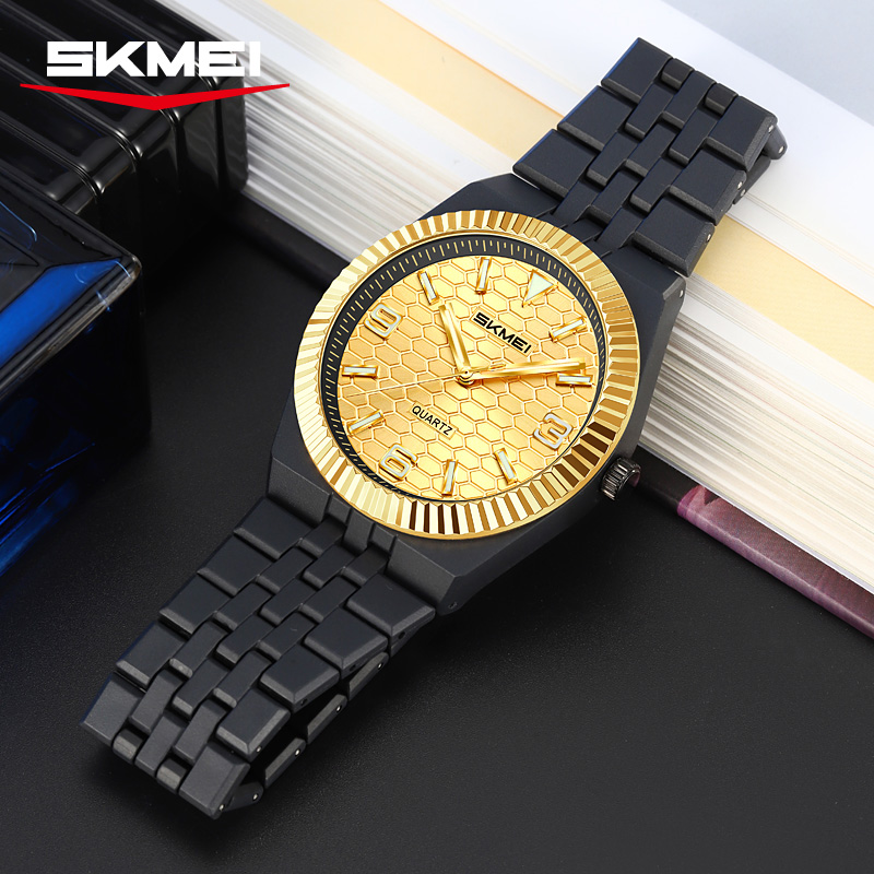 2747 SKMEI Fashion Honeycomb Textured Dial Quartz Watch for Women
