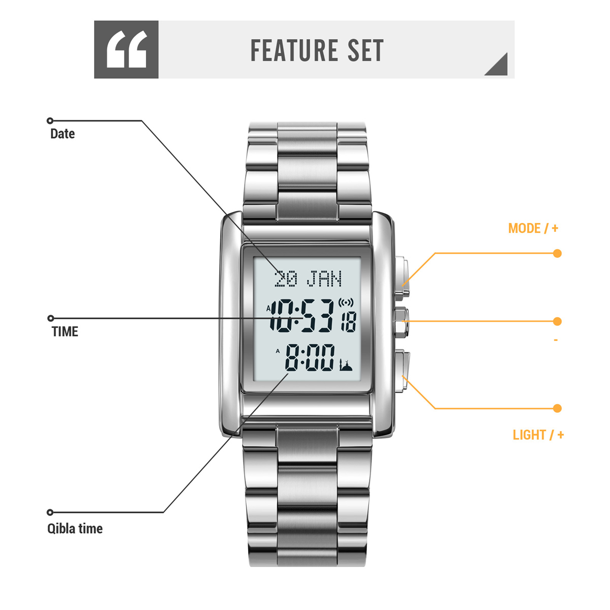 SKMEI Model 2753 Multi-Function Islamic Digital Watches