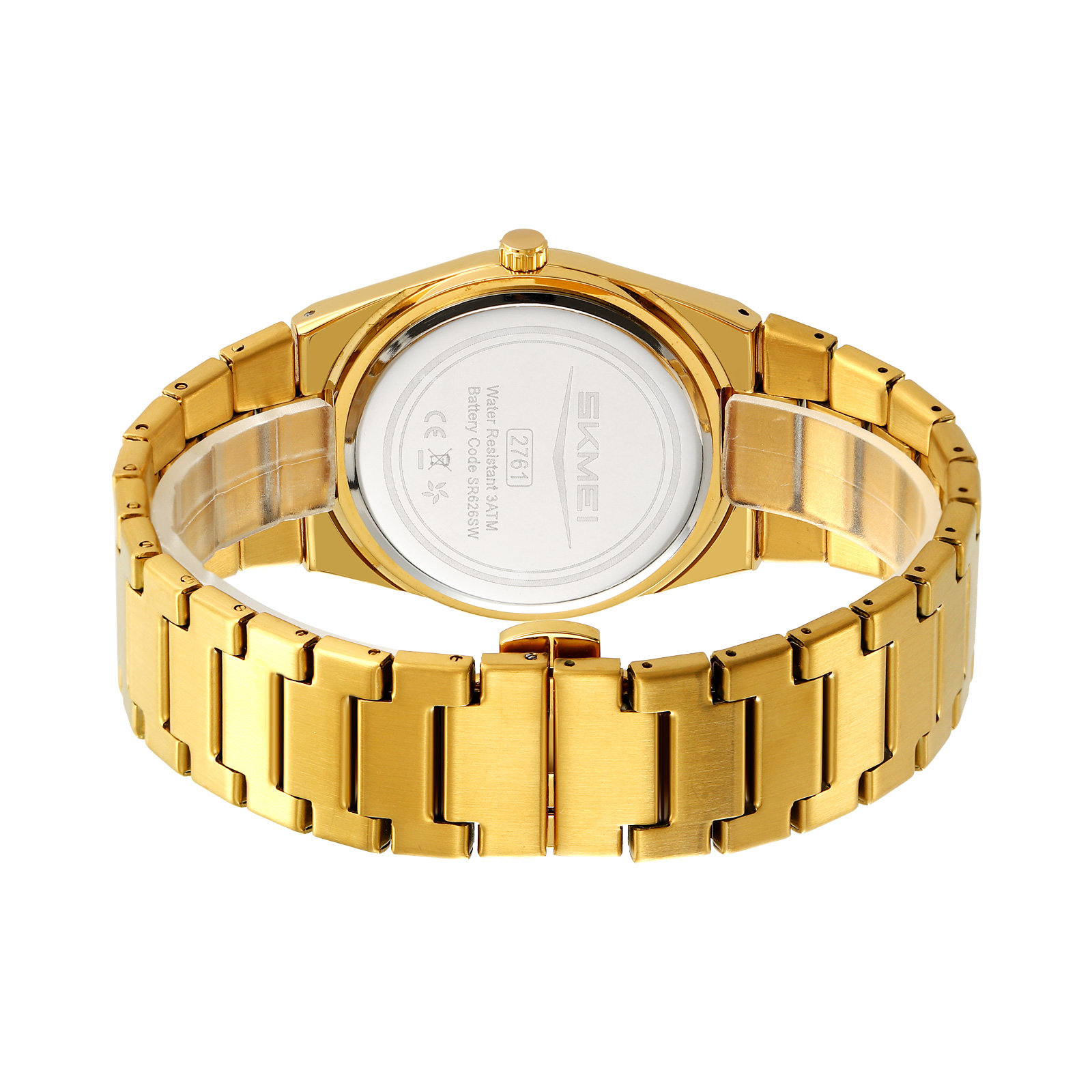 2761 SKMEI Men Honeycomb Dial Stainless Steel Wrist Watch