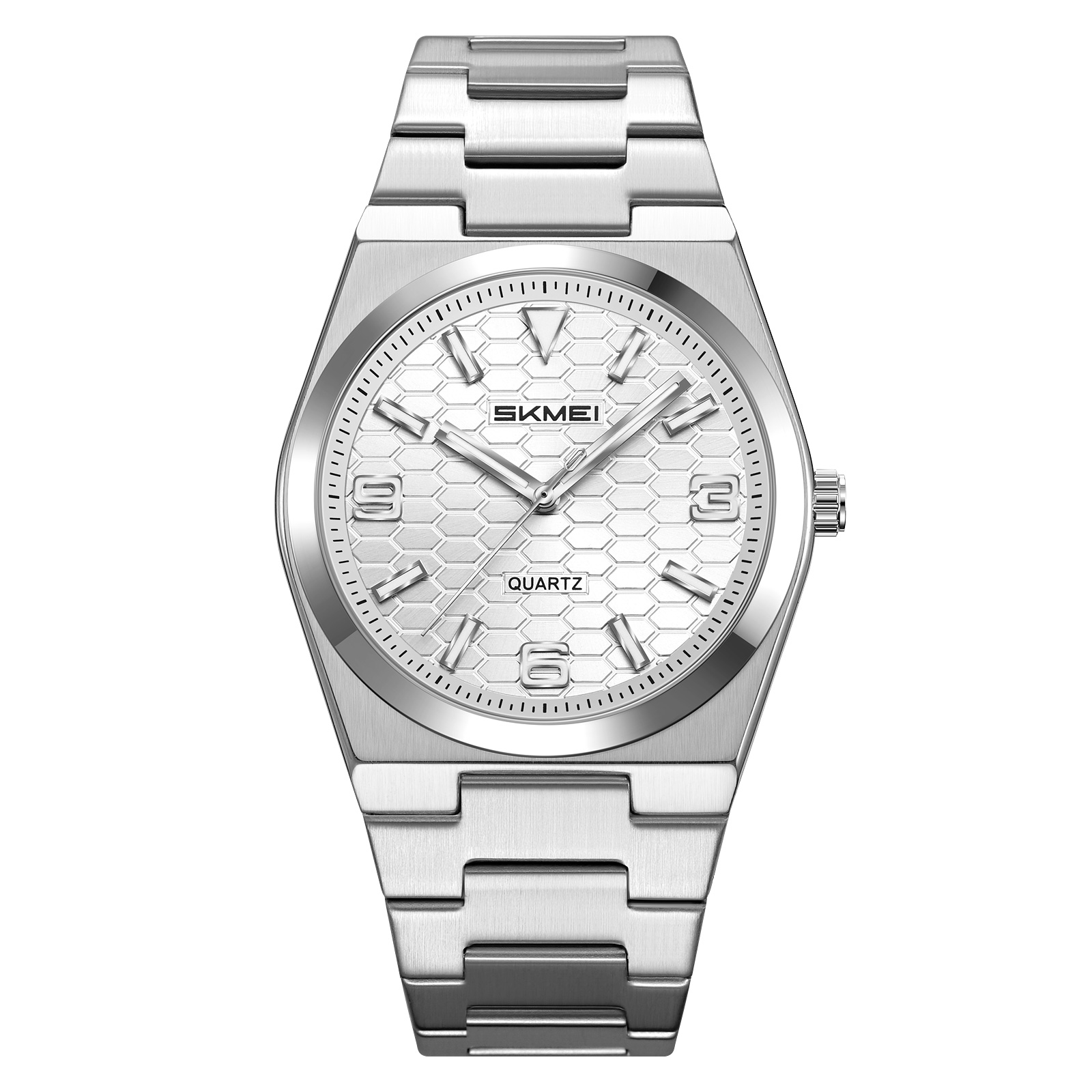 2761 SKMEI Men Honeycomb Dial Stainless Steel Wrist Watch