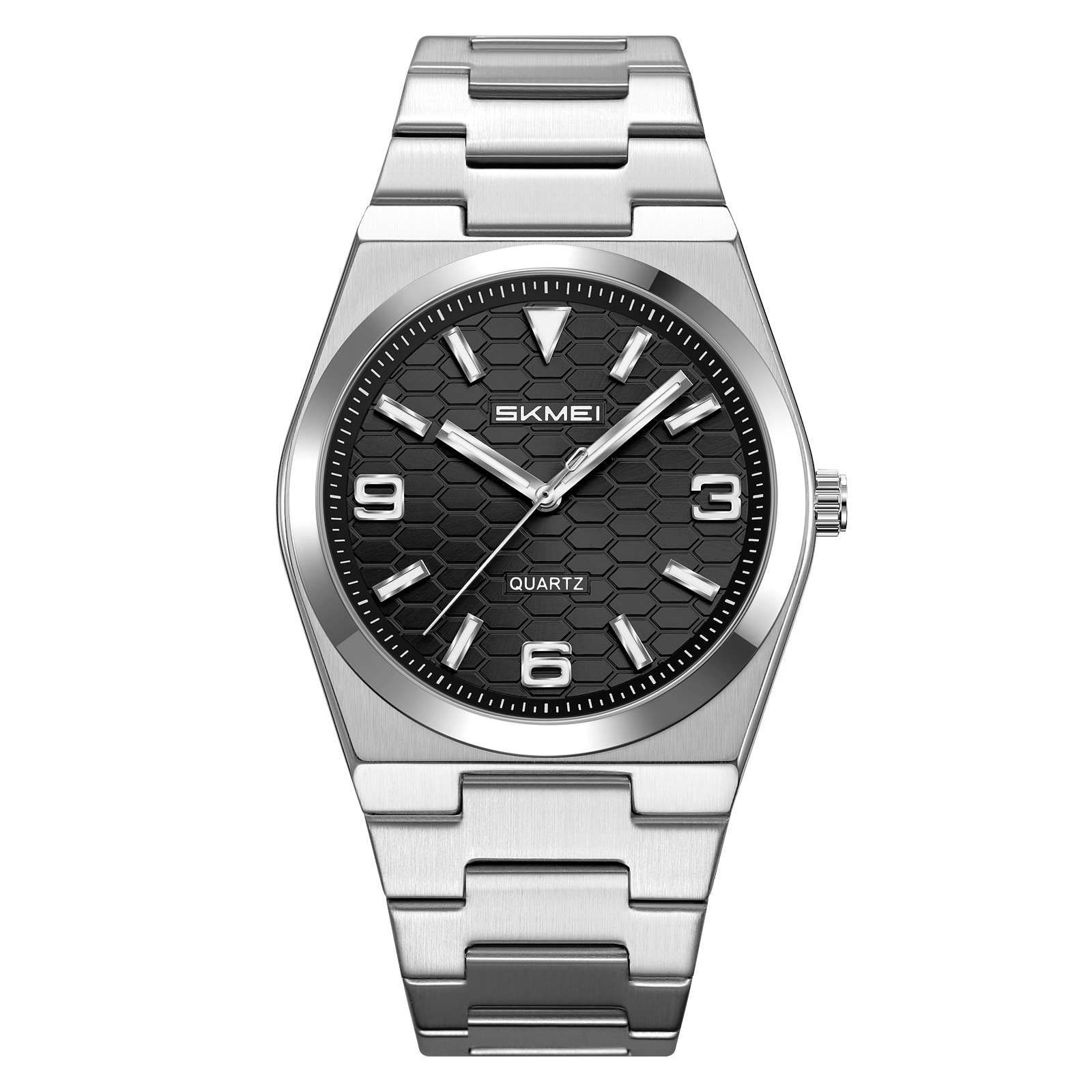 2761 SKMEI Men Honeycomb Dial Stainless Steel Wrist Watch