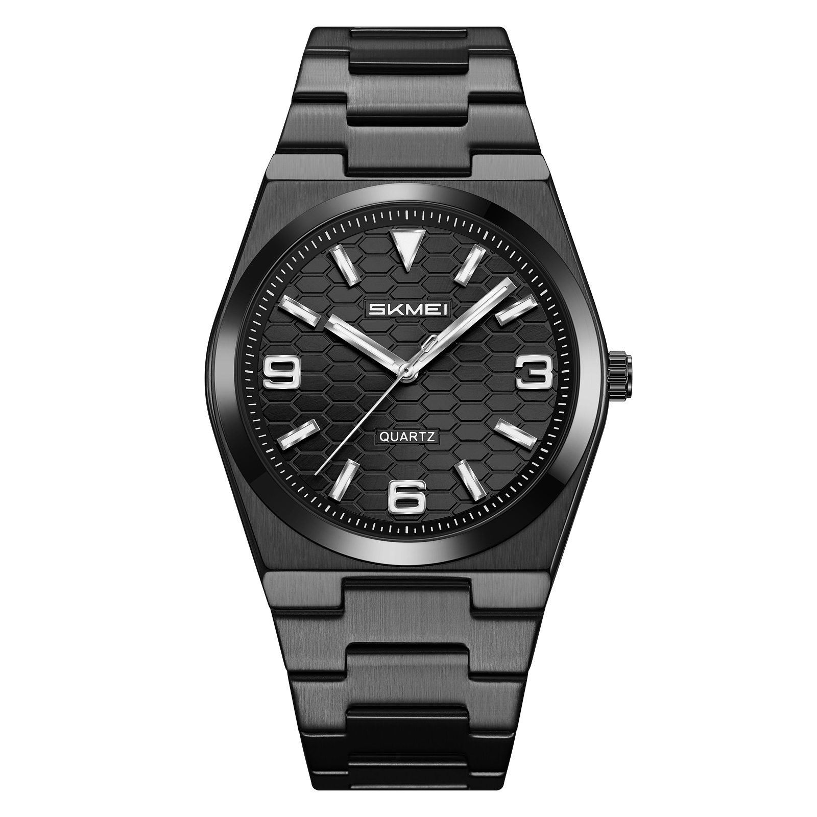2761 SKMEI Men Honeycomb Dial Stainless Steel Wrist Watch