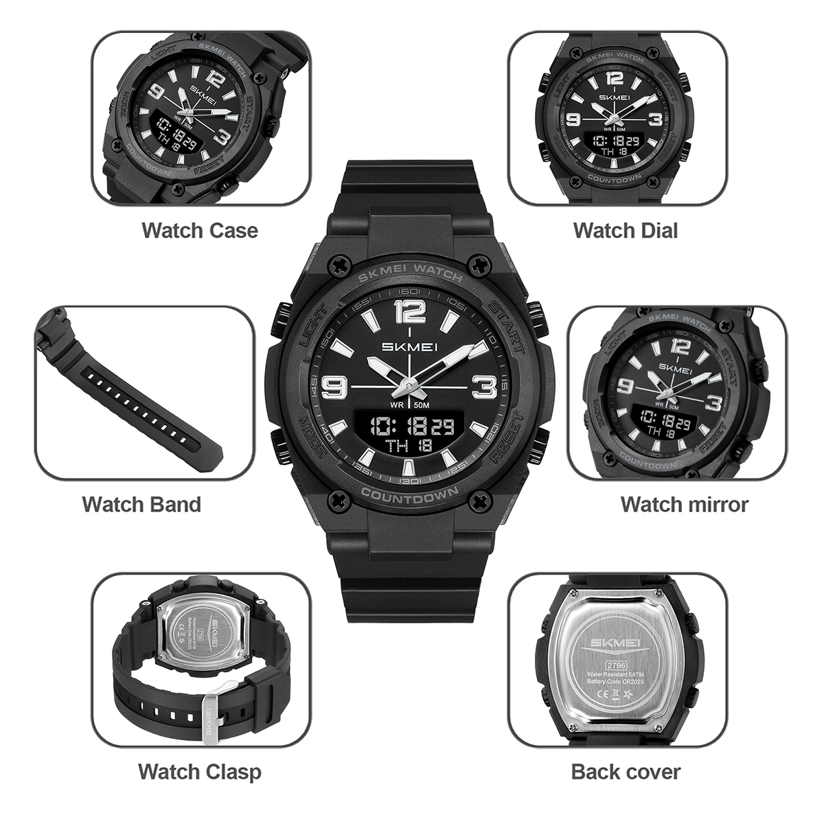 SKMEI 2796 SKMEI Men’s Outdoor Military Sports Watch