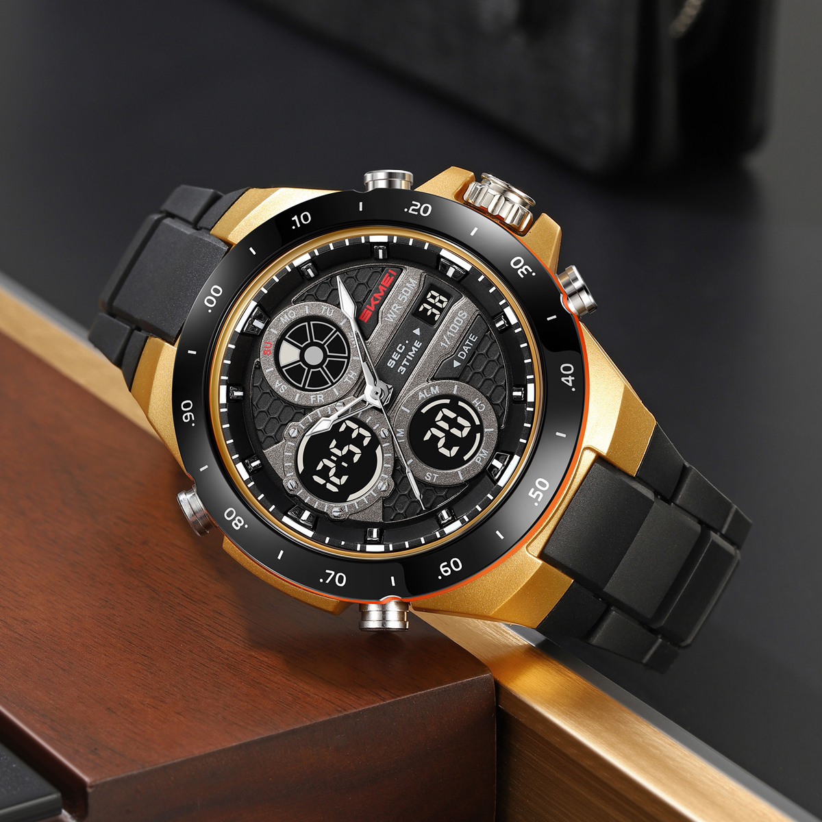 SKMEI 2808 Dual Display Sport Watch 50M Waterproof