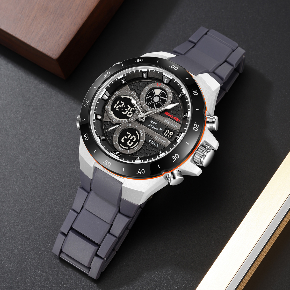 SKMEI 2808 Dual Display Sport Watch 50M Waterproof