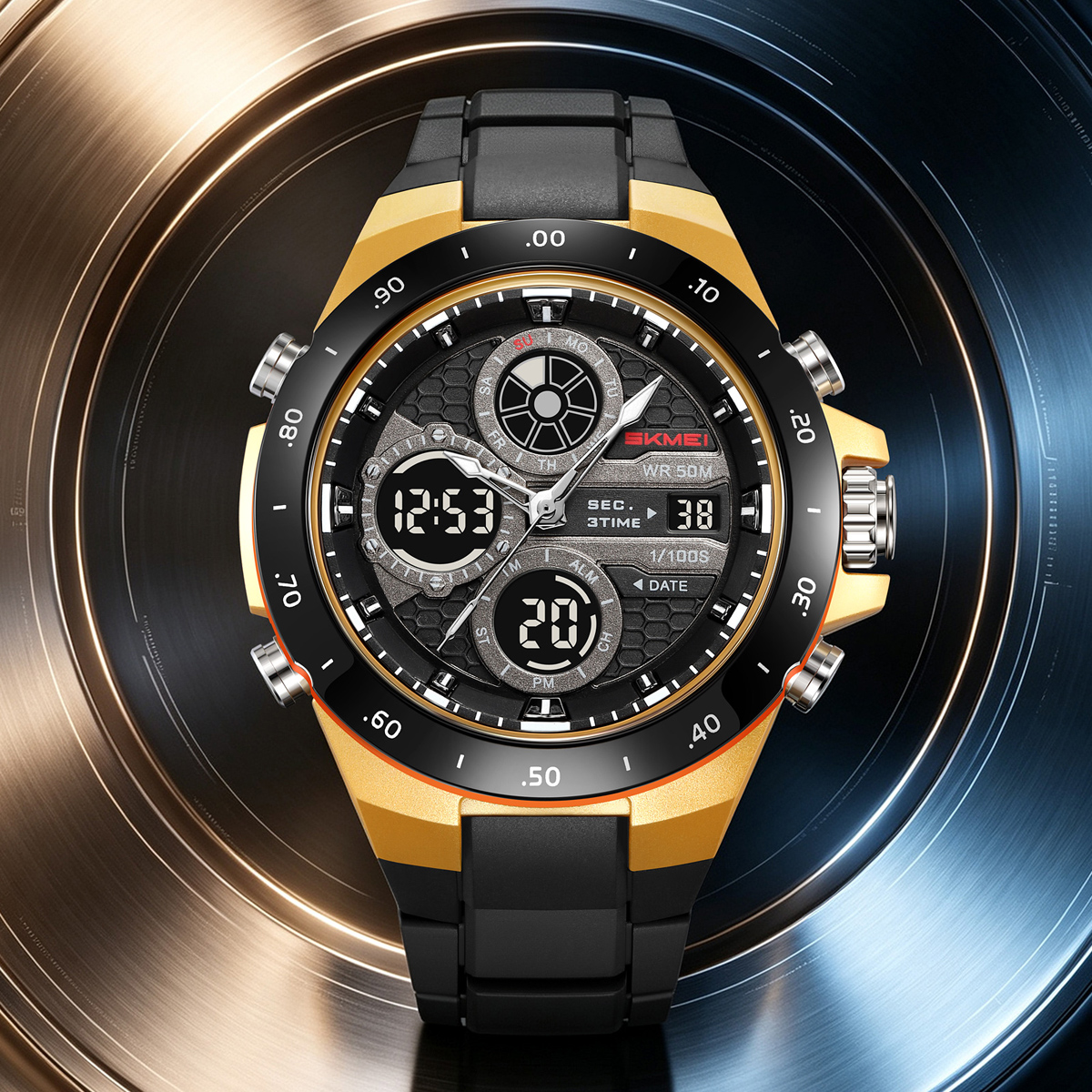 SKMEI 2808 Dual Display Sport Watch 50M Waterproof