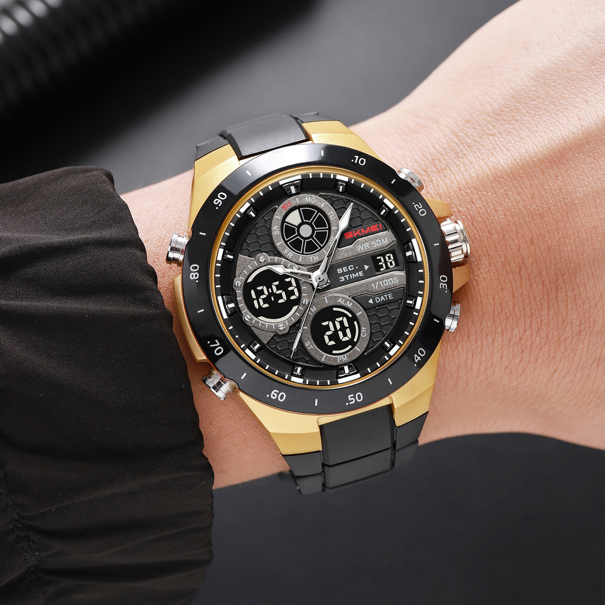 SKMEI 2808 Dual Display Sport Watch 50M Waterproof