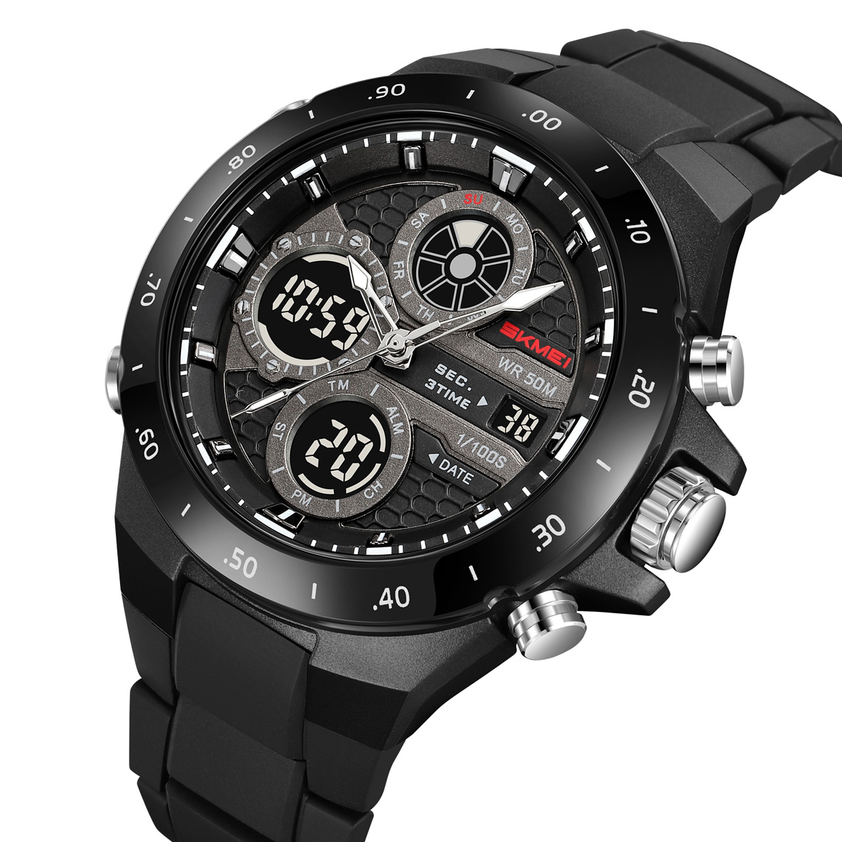 SKMEI 2808 Dual Display Sport Watch 50M Waterproof