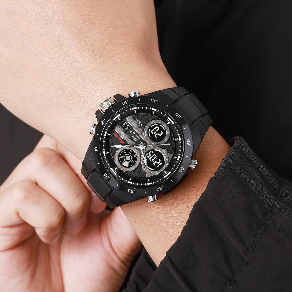 SKMEI 2808 Dual Display Sport Watch 50M Waterproof