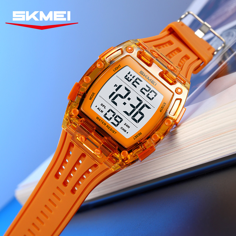 2816 SKMEI Men Transparent Digital Watch Sport Waterproof Wristwatch