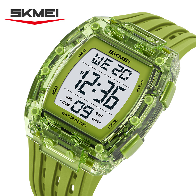 2816 SKMEI Men Transparent Digital Watch Sport Waterproof Wristwatch