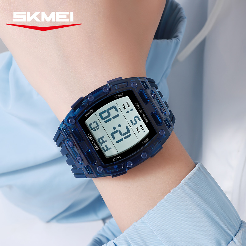 2816 SKMEI Men Transparent Digital Watch Sport Waterproof Wristwatch