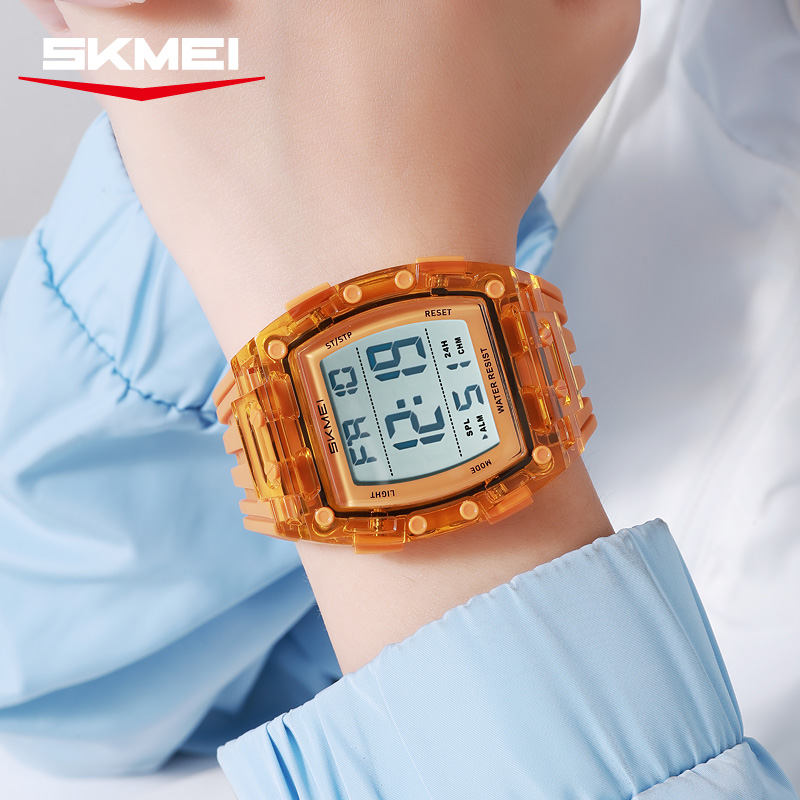 2816 SKMEI Men Transparent Digital Watch Sport Waterproof Wristwatch