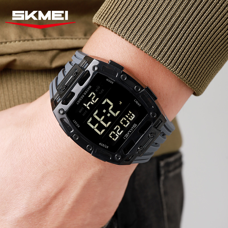 2816 SKMEI Men Transparent Digital Watch Sport Waterproof Wristwatch