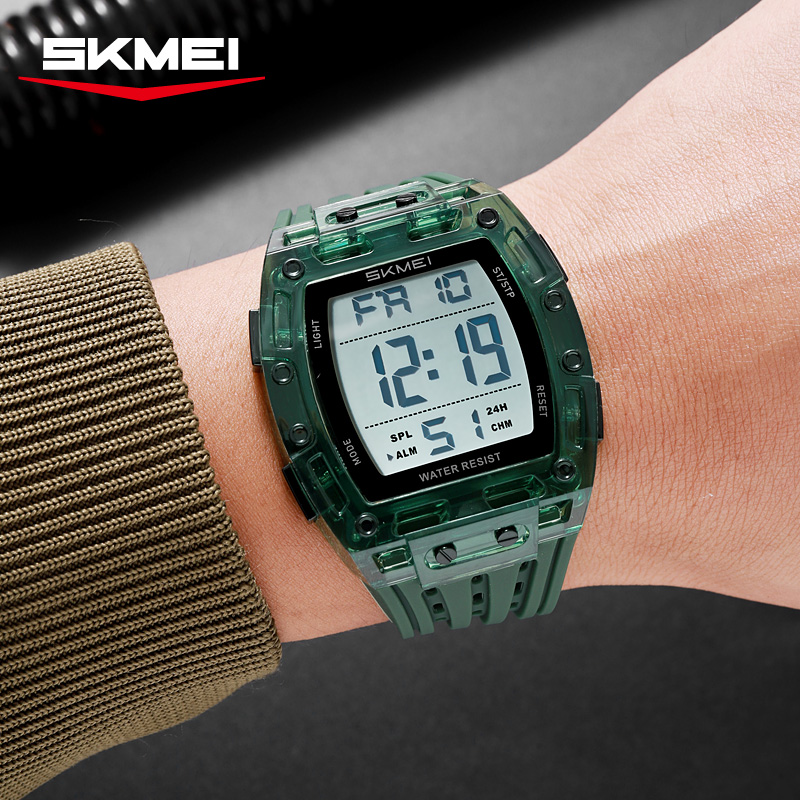 2816 SKMEI Men Transparent Digital Watch Sport Waterproof Wristwatch