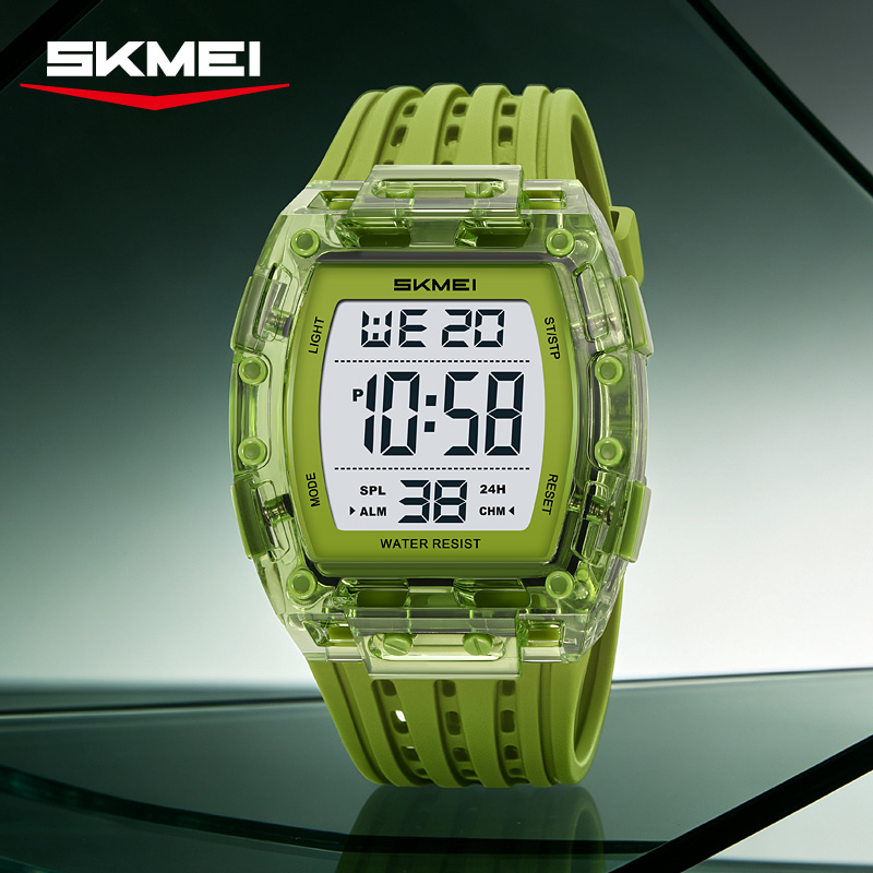 2816 SKMEI Men Transparent Digital Watch Sport Waterproof Wristwatch
