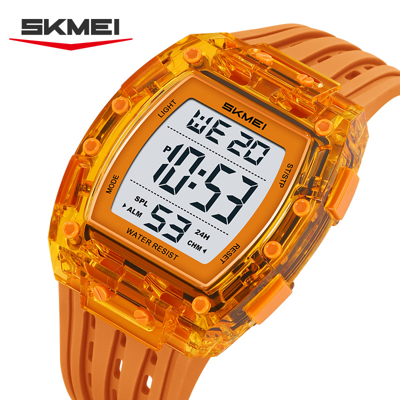 2816 SKMEI Men Transparent Digital Watch Sport Waterproof Wristwatch
