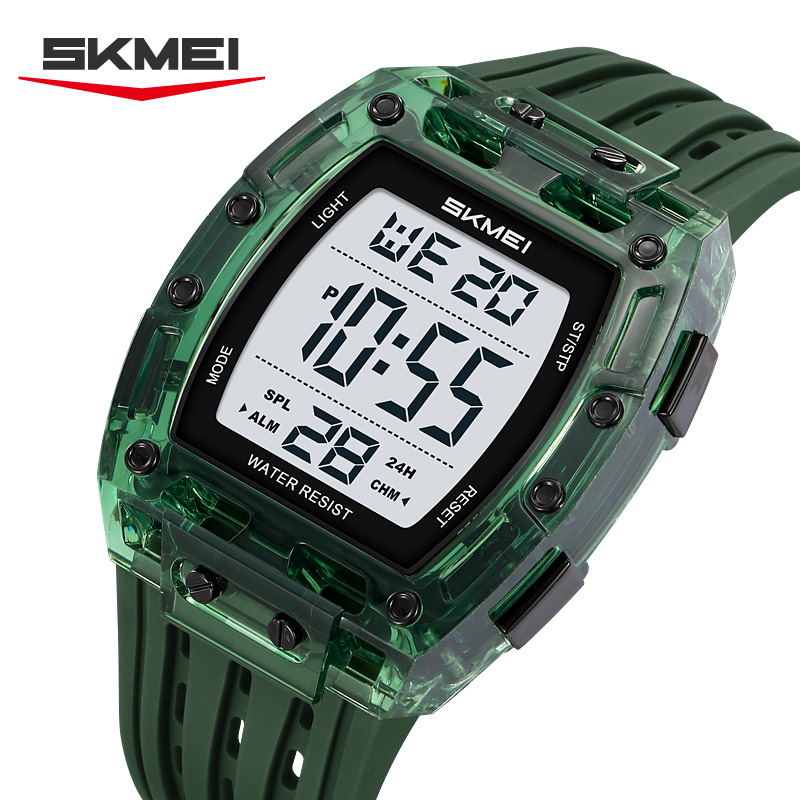 2816 SKMEI Men Transparent Digital Watch Sport Waterproof Wristwatch