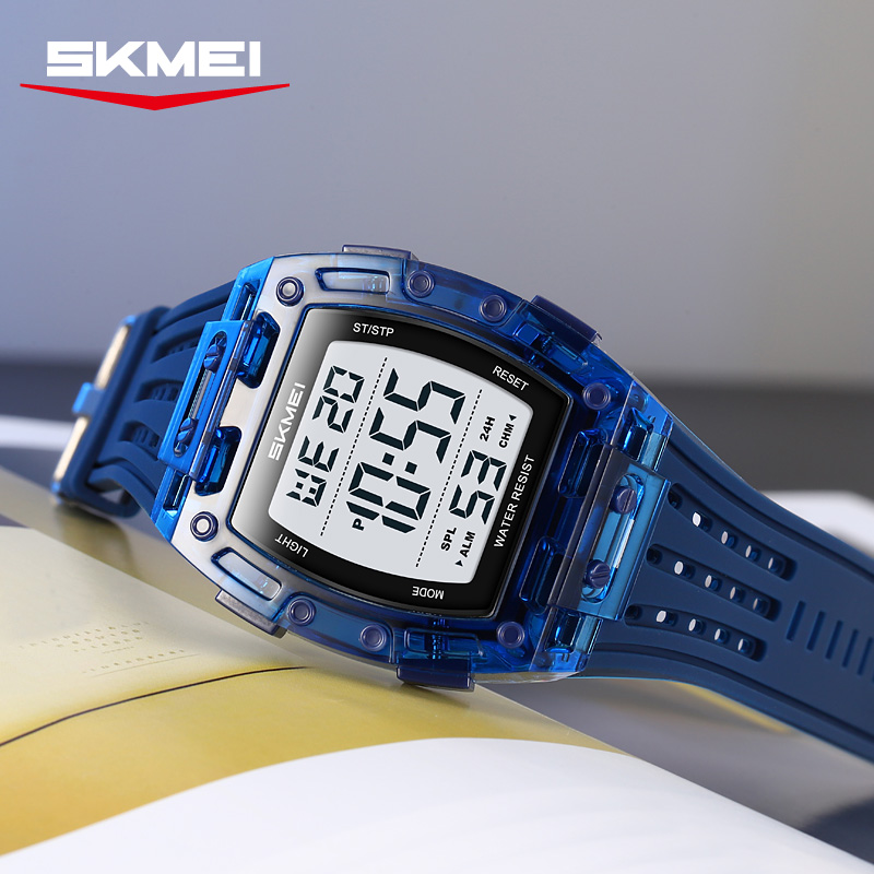 2816 SKMEI Men Transparent Digital Watch Sport Waterproof Wristwatch