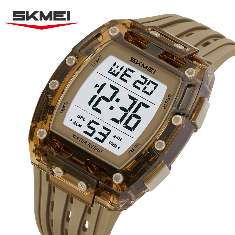 2816 SKMEI Men Transparent Digital Watch Sport Waterproof Wristwatch