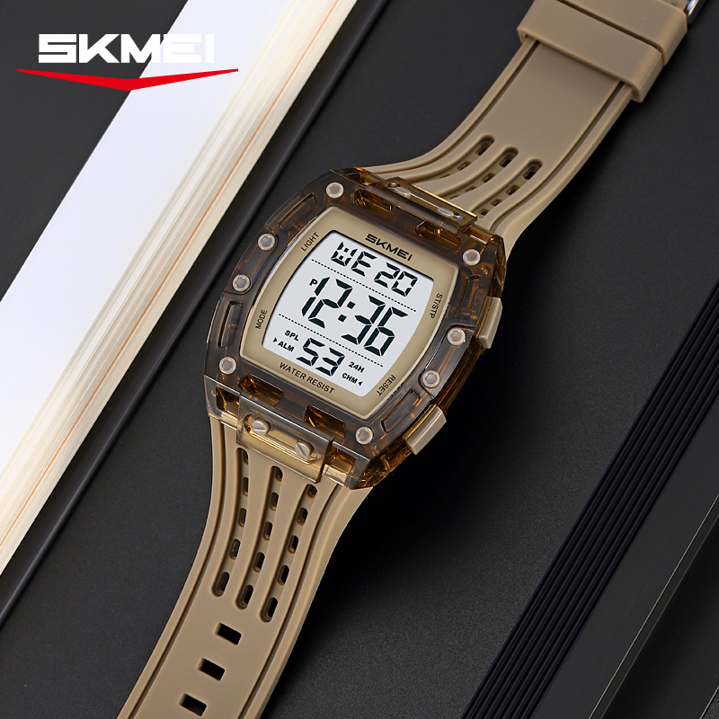 2816 SKMEI Men Transparent Digital Watch Sport Waterproof Wristwatch
